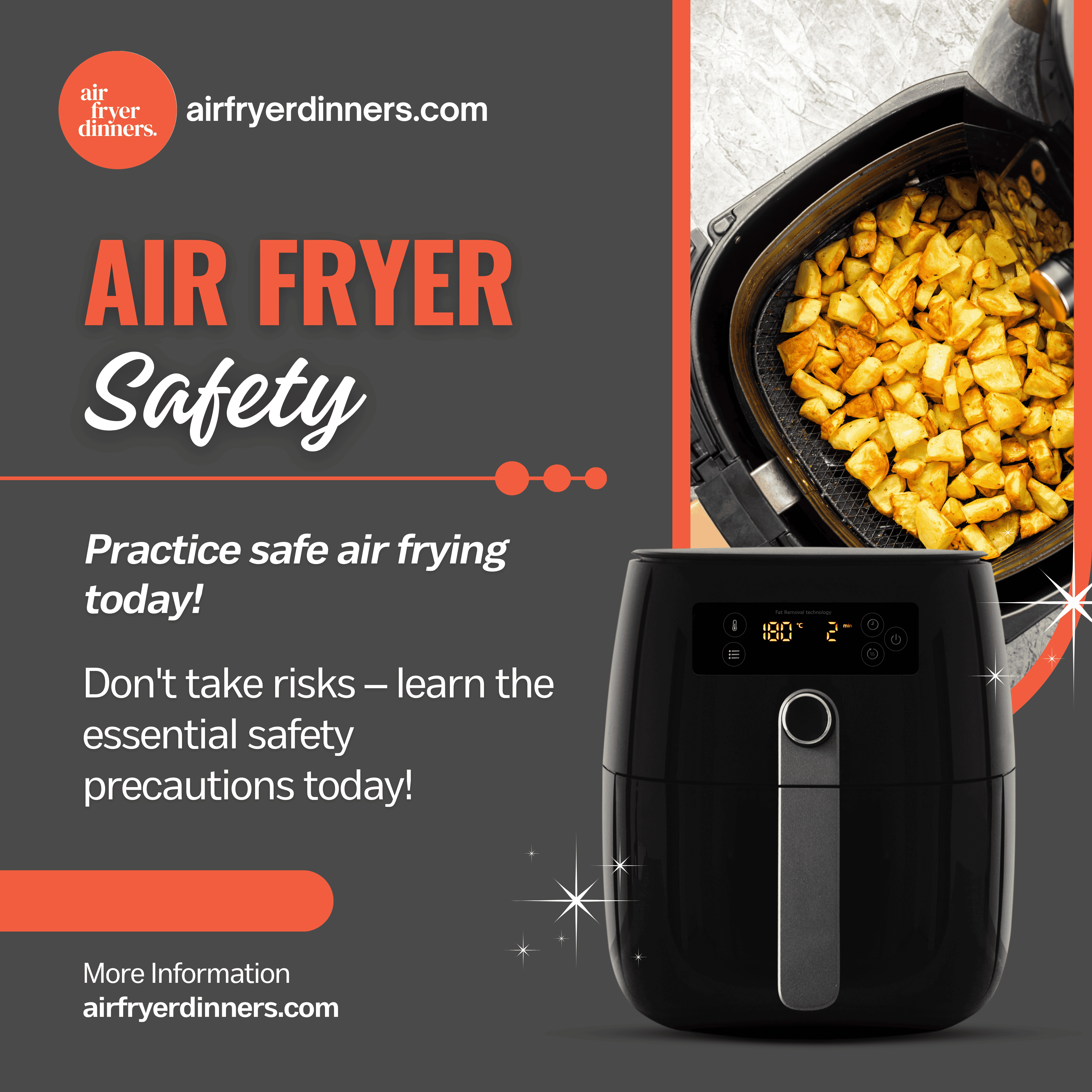 air fryer safety warnings diagram